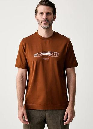 Urbanshop com ua bossфутболка чоловіча бавовняна boss x aston martin коричнева 50570435 розміри запитуйте