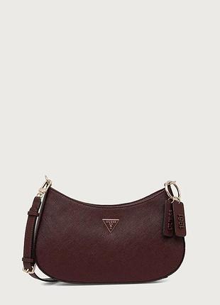 Urbanshop com ua guess сумочка hobo женская из искусственной кожи noelle бордо hwzg96 72180 размеры запиту