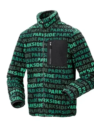 Толстовка флісова для чоловіка parkside з принтом (чорний, зелений)