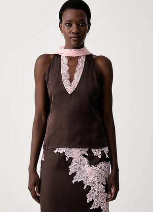 Urbanshop com ua never fully dressedблузка на бретелях женская вискозная коричневая однотонная nfdto3540 размеры запитуйте