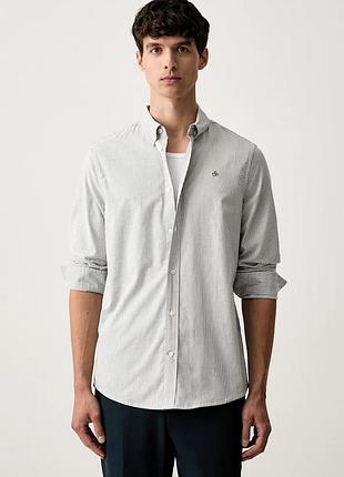 Urbanshop com ua scotch & sodaсорочка чоловіча бавовняна з еластаном біла смужки 183561 розміри запитуйте