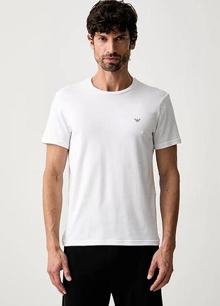 Urbanshop com ua emporio armani underwearфутболка lounge чоловіча бавовняна з еластаном 2 шт. чорна em000391 af25017 розміри