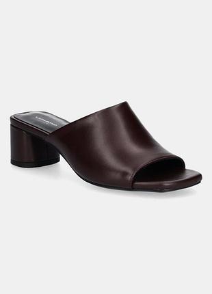 Urbanshop com ua vagabond shoemakersшкіряні шльопанці vagabond shoemakers piper колір бордовий каблук блок 5921-201-38 розміри