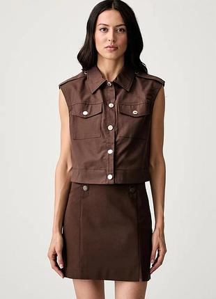 Urbanshop com ua morganжилет жіночий з бавовною коричневий vjitta розміри запитуйте