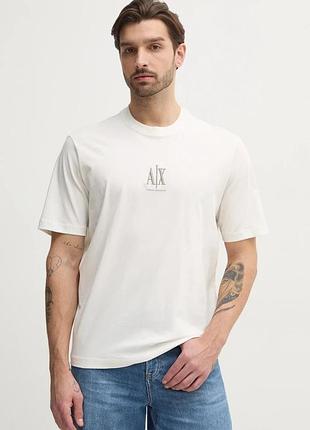 Urbanshop com ua armani exchangeбавовняна футболка armani exchange чоловіча колір білий з аплікацією xm000363 af12308 розміри