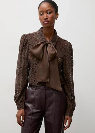 Urbanshop com ua answear.labсорочка жіноча мереживна коричнева однотонна розміри запитуйте