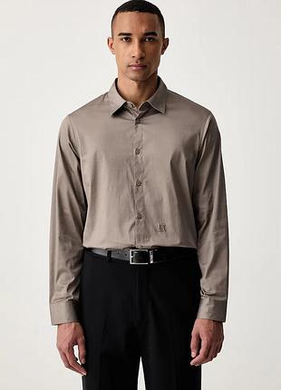 Urbanshop com ua armani exchangeсорочка чоловіча бавовняна з еластаном коричнева однотонна xm000339 af10192 розміри запитуйте
