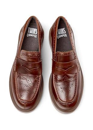Urbanshop com ua camperшкіряні мокасини camper tws колір коричневий на плоскому підборі k201873-002 розміри запитуйте