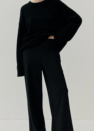 Нові чорні широкі штани h&m (палаццо