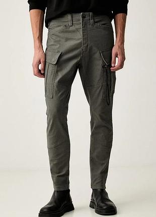 Urbanshop com ua g-starштаны skinny мужские хлопковые с эластаном zip pkt 3d skinny cargo 2.0 серые regular waist d24307-e172