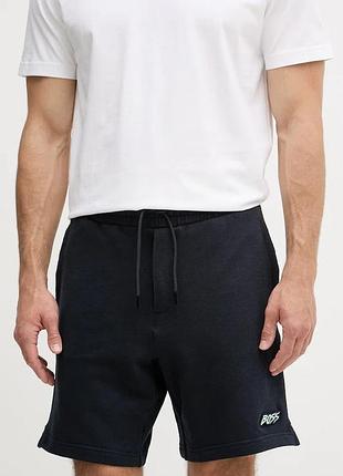 Urbanshop com ua boss orangeтрикотажні шорти чоловічі з бавовною темно-сині regular waist 50559260 розміри запитуйте