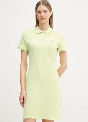 Urbanshop com ua lacosteсукня з бавовною зелена однотонна ef5473 розміри запитуйте