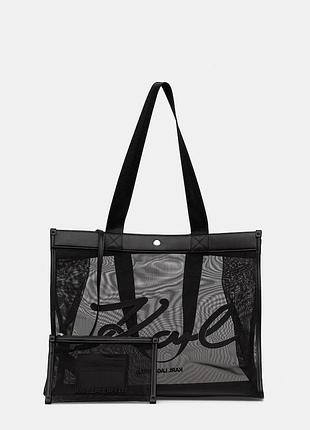 Urbanshop com ua karl lagerfeldжіноча сумка-тоут k/signature чорна b2w46070 розміри запитуйте