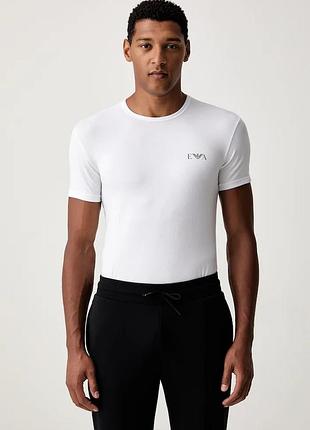 Urbanshop com ua emporio armani underwearфутболка lounge чоловіча бавовняна з еластаном біла em001849.af25018 розміри запитуйте