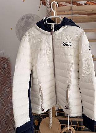 Куртка жіноча tommy hilfiger біла, багатокольорова, нейлон