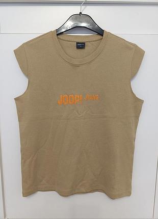 Майка жіноча joop! jeans котонова колір тауп, бежевий