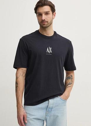 Urbanshop com ua armani exchangeбавовняна футболка armani exchange чоловіча колір синій з аплікацією xm000363 af12308 розміри