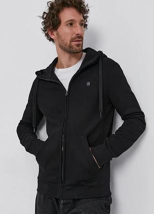 Urbanshop com ua g-starкофта з капюшоном на блискавці чоловіча з бавовни premium core чорна d16122-c235 розміри запитуйте