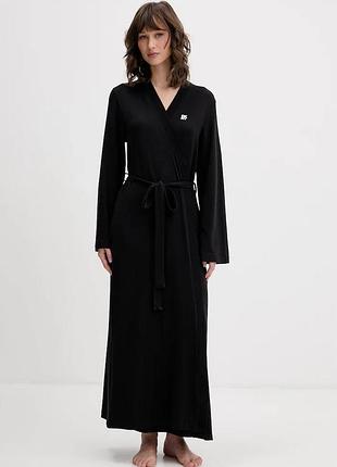 Urbanshop com ua dknyхалат женский с хлопком черный yi2022635 размеры запитуйте