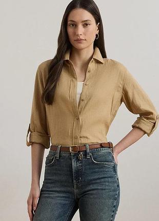 Urbanshop com ua lauren ralph laurenсорочка жіноча лляна бежева однотонна 200782777 розміри запитуйте