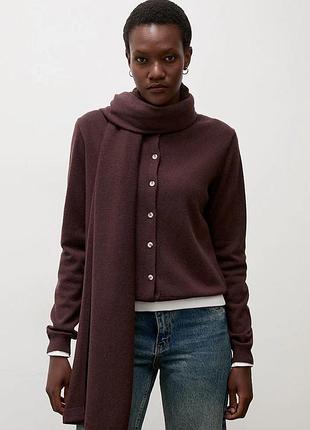 Urbanshop com ua answear.labженский кардиган из мериносовой шерсти с шарфом answear.lab коричневый размеры запитуйте