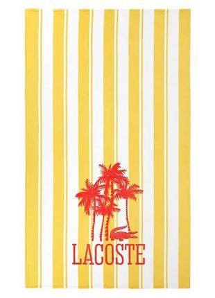 Urbanshop com ua lacosteбавовняний пляжний рушник lacoste lfancy 100 x 170 cm колір жовтий 1068859 розміри запитуйте