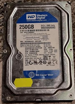 "100%" hdd 3.5 250 гб wd blue 7200 99.9/101 жорсткий диск wd2500aaks western digital вд