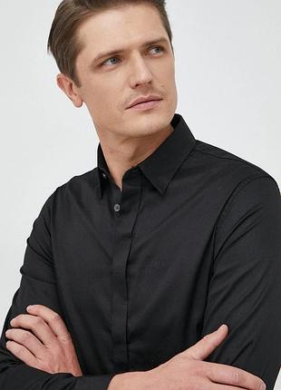 Urbanshop com ua armani exchangeсорочка armani exchange чоловіча колір чорний slim класичний комір розміри запитуйте
