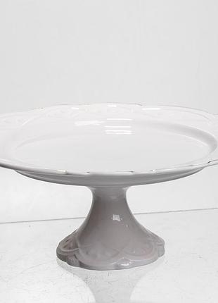 Тортівниця порцелянова pearl 25,5 см yiwu 120-yh-hg044