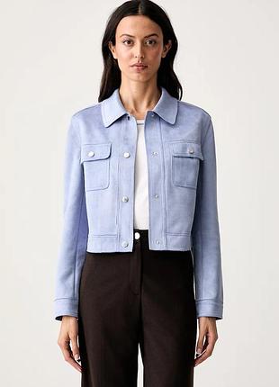 Urbanshop com ua morganкуртка-сорочка жіноча з імітації замші блакитна gcoka розміри запитуйте