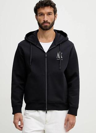 Urbanshop com ua armani exchangeкофта на застежке с капюшоном мужская с хлопком темно-синяя xm000371 af10818 размеры запитуйте