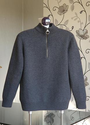 Шерстяний вовняний светр barbour x norse projects half zip knit 100% merino wool оригінал