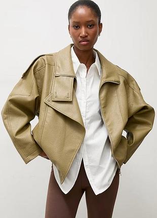 Urbanshop com ua answear.labкуртка oversize жіноча з імітації шкіри зелена розміри запитуйте