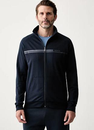 Urbanshop com ua bossкофта, которая расстегивается мужская хлопковая authentic jacket z темно-синяя 50554779 размеры запитуйте
