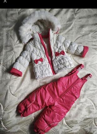 Зимний комбинезон и курточка - комплект4 фото
