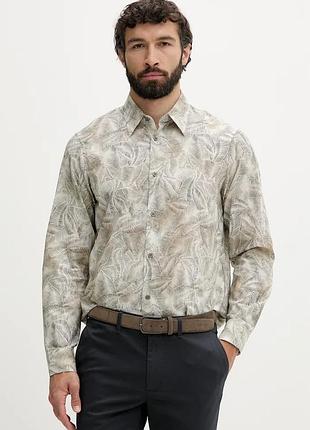 Urbanshop com ua armani exchangeсорочка чоловіча бавовняна бежева рослинна xm002290 af22716 розміри запитуйте