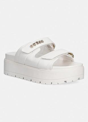 Urbanshop com ua guessшльопанці guess faxon колір білий на платформі fljfax ele03 розміри запитуйте