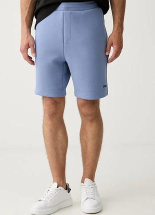 Urbanshop com ua boss greenтрикотажні шорти чоловічі з бавовною блакитні regular waist 50558970 розміри запитуйте