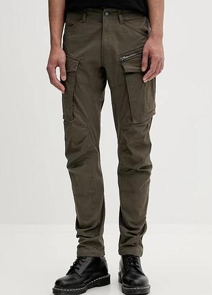 Urbanshop com ua g-starштани cargo чоловічі бавовняні з еластаном rovic zip 3d regular tapered зелені regular waist