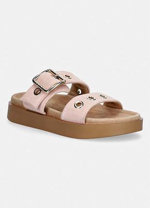 Urbanshop com ua inuikiiшльопанці на платформі жіночі замшеві tilda buckle рожеві 1004.003.0631.601 розміри запитуйте