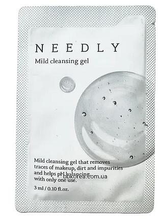 Пробник геля для вмивання з низьким рh та кислотами пробник needly mild cleansing gel