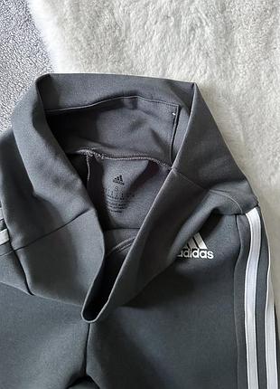 Серые плотные лосины adidas 4