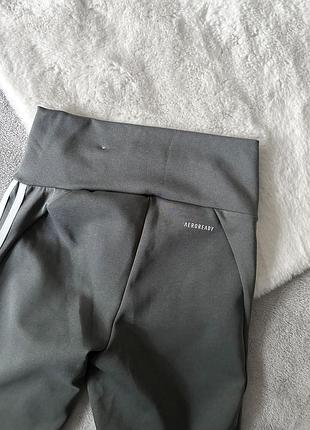 Серые плотные лосины adidas 5