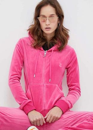 Urbanshop com ua juicy coutureвелюровая кофта juicy couture цвет розовый с капюшоном с аппликацией размеры запитуйте