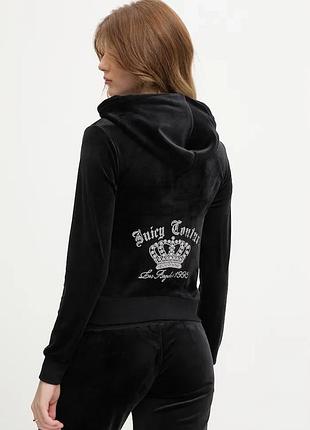 Urbanshop com ua juicy coutureкофта з капюшоном жіноча велюрова gothic crown чорна jcbas126805 розміри запитуйте