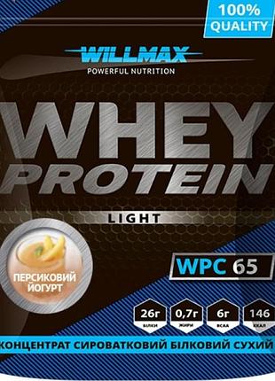 Whey protein 65% 1кг персиковий йогурт. 920г. сироватковий білковий сухий концентрат. протеїн персиковий йогурт 65%