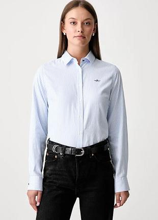 Urbanshop com ua aeronautica militareсорочка женская хлопковая голубая полоски ca1331dct03532 размеры запиту