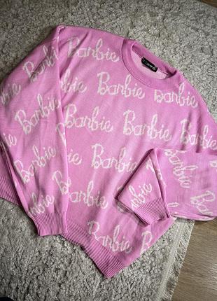 💕 продам в’язаний світшот з принтом barbie 💕 🎀 бренд: karon 👚 розмір: s/m ✨ стан: 9/10 , 🇹🇷 made in turkey