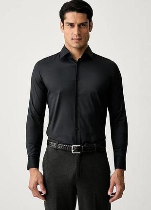 Urbanshop com ua bossсорочка чоловіча чорна однотонна 50503356 розміри запитуйте