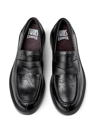 Urbanshop com ua camper кожаные мокасины camper tws цвет черный на плоском каблуке k201873-001 размеры запиту